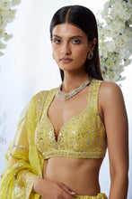 Load image into Gallery viewer, Sunset Yellow Gota Patti Lehenga Set
