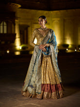 Load image into Gallery viewer, Antique Gold Gota Patti Jacket Set
