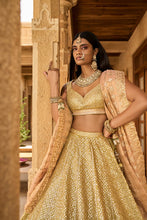 Load image into Gallery viewer, Pear Green Gota Patti Lehenga Set
