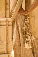 Load image into Gallery viewer, Ivory &amp; Gold Gota Patti Lehenga Set
