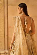 Load image into Gallery viewer, Ivory &amp; Gold Gota Patti Lehenga Set
