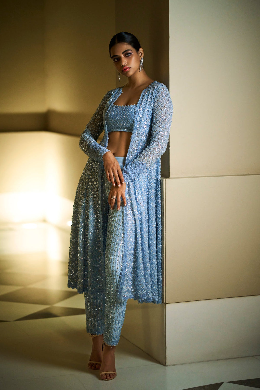Powder Blue Pant Set