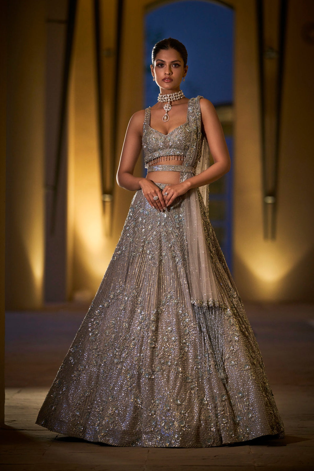 Silver Lehenga Set