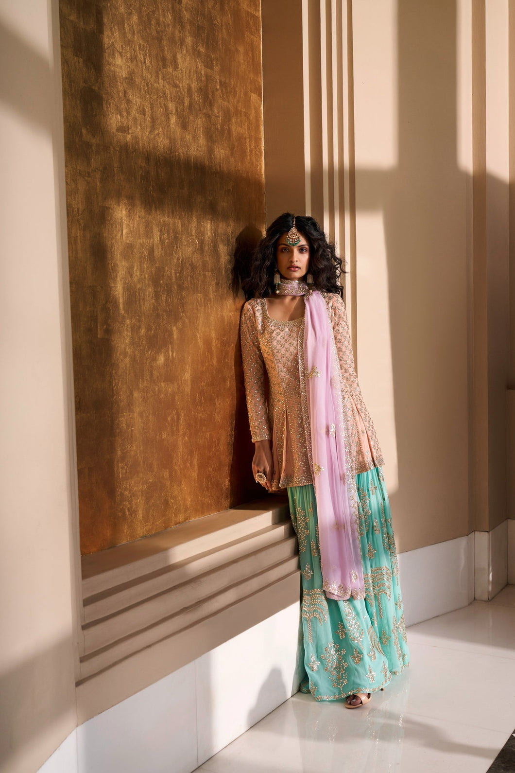 Multi-Colored Sharara Set