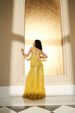 Load image into Gallery viewer, Mustard Yellow Mirror Work Sharara Set
