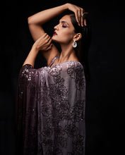 Load image into Gallery viewer, Mauve Ombre Sequin Saree
