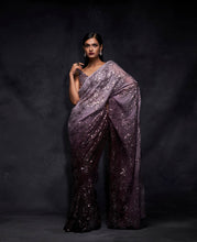 Load image into Gallery viewer, Mauve Ombre Sequin Saree
