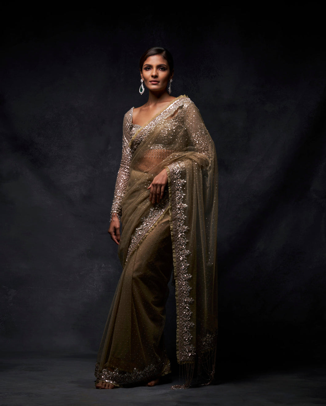 Antique Gold Saree