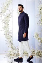 Load image into Gallery viewer, Midnight Blue Sherwani Set
