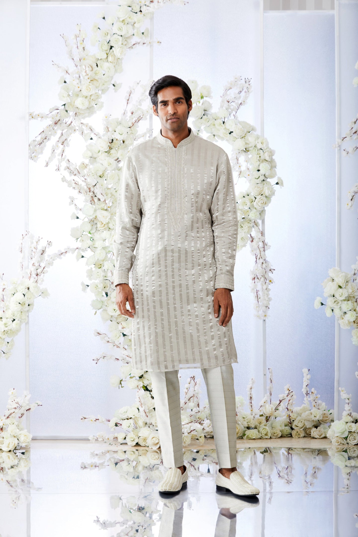 Ash Silver Kurta Set