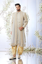 Load image into Gallery viewer, Two Tone Grey Sherwani Set
