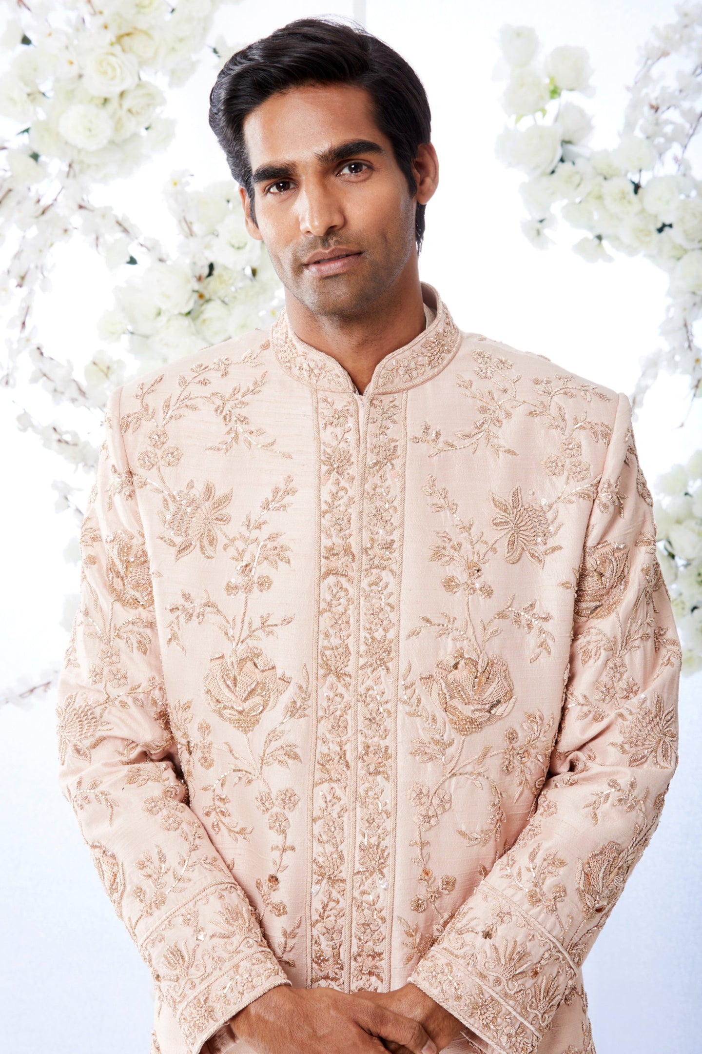 Rose Gold Sherwani Set