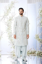 Load image into Gallery viewer, Ocean Grey Kiran Dori Sherwani Set
