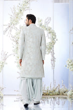 Load image into Gallery viewer, Ocean Grey Kiran Dori Sherwani Set
