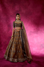 Load image into Gallery viewer, Mughal Boota Tissue Lehenga Set
