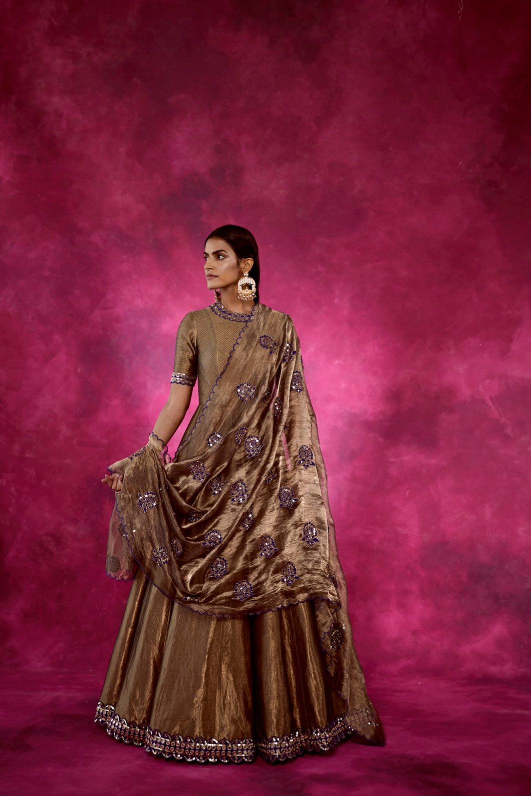 Mughal Botta Dupataa Anarkali Set
