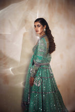 Load image into Gallery viewer, Dull Mint Kinfe Pleated Lehanga Set
