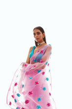 Load image into Gallery viewer, Diamond Applique Organzasaree
