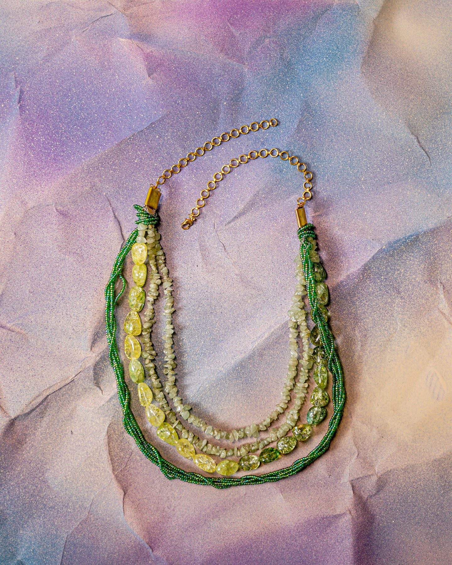 Lime Gemstone neckpiece