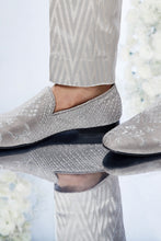 Load image into Gallery viewer, Grey Sequin Bandhgala Set
