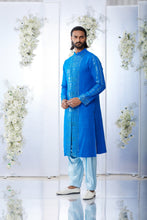 Load image into Gallery viewer, Royal Blue Mirror Work Kurta Set
