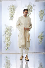 Load image into Gallery viewer, Soft Lemon &amp; Pink Sherwani Set
