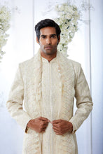 Load image into Gallery viewer, Soft Lemon &amp; Pink Sherwani Set
