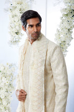 Load image into Gallery viewer, Soft Lemon &amp; Pink Sherwani Set
