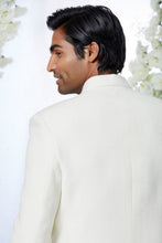 Load image into Gallery viewer, Ivory Black Meena Button Sherwani Set
