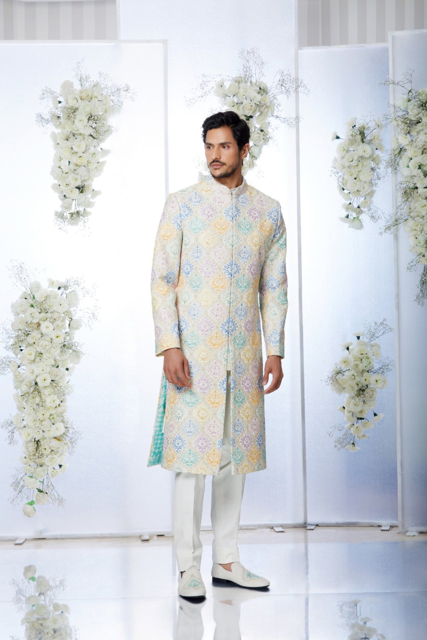 Multi-Coloured Sherwani Set