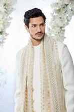 Load image into Gallery viewer, Ivory Peach Meena Button Sherwani Set
