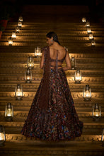 Load image into Gallery viewer, Chocolate Sequin Lehenga Set
