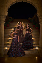 Load image into Gallery viewer, Deep Wine Swarovski Lehenga Set
