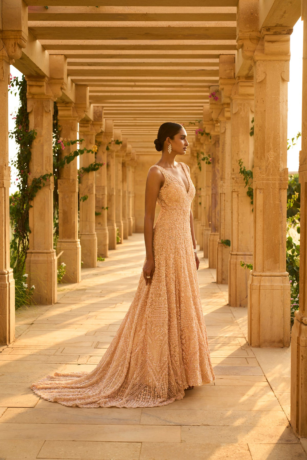 Peach Trail Gown
