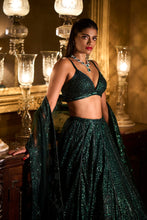 Load image into Gallery viewer, Emerald Green Lehenga Set
