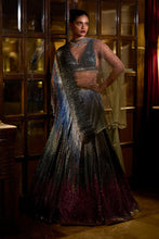 Load image into Gallery viewer, Multi-Coloured Metallic Sequin Lehenga Set
