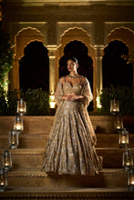 Load image into Gallery viewer, Gold Silver Lehenga Set
