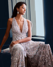 Load image into Gallery viewer, Ash Grey Floral Sharara Set
