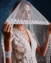 Load image into Gallery viewer, Nude Three-Dimensional Floral Sharara Set
