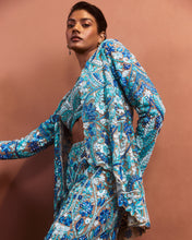 Load image into Gallery viewer, Blue-Green Thread Work Jacket Set
