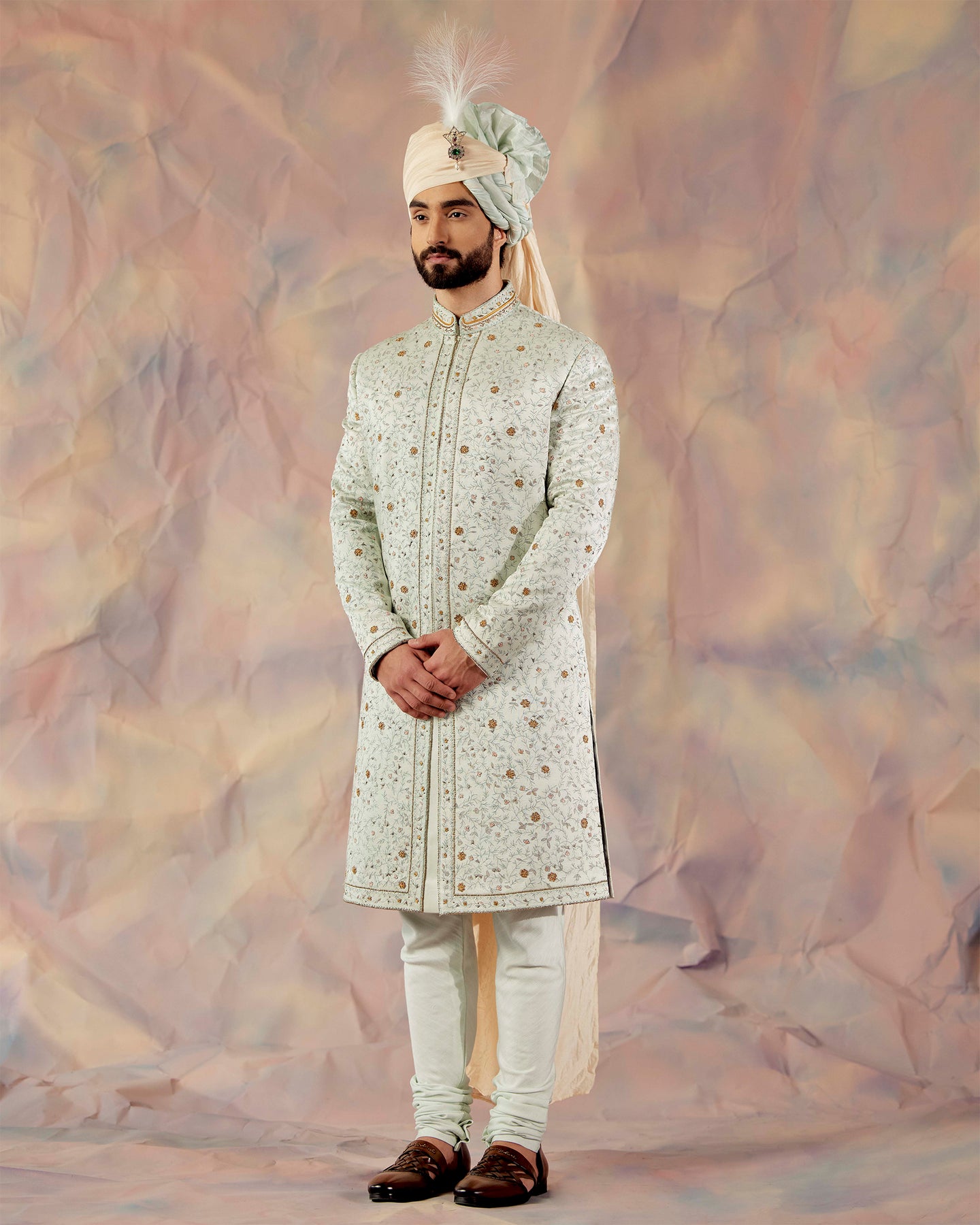 The Blue Momentum Sherwani Set