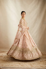 Load image into Gallery viewer, PINK HEAVY BOOTIE RAW SILK LEHENGA
