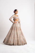 Load image into Gallery viewer, White Heavy Multi Geo Color Lehenga Set
