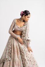 Load image into Gallery viewer, White Heavy Multi Geo Color Lehenga Set
