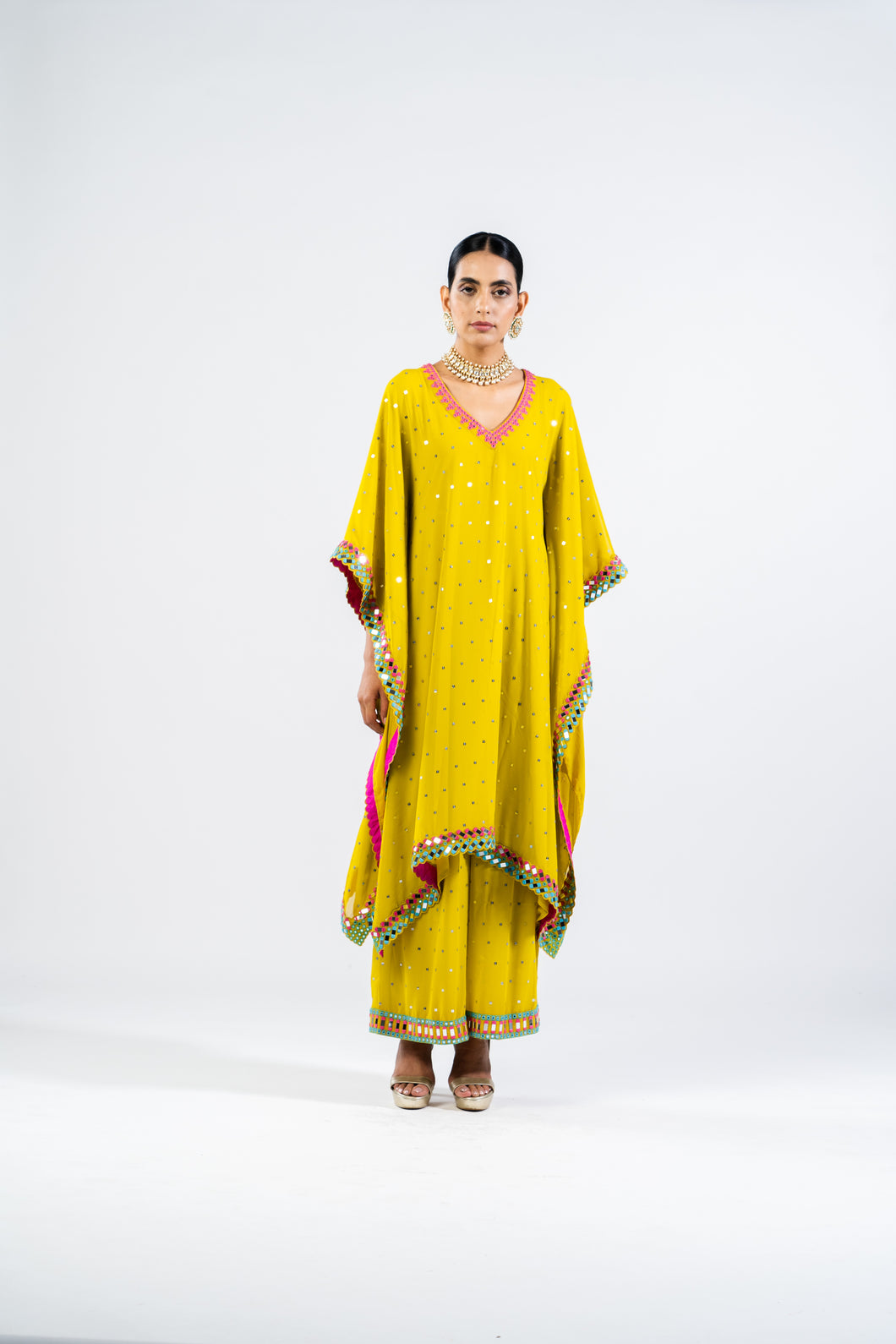 MOSS GREEN KAFTAN SET