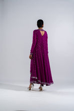 Load image into Gallery viewer, POP WINE ASYMETRICAL KURTA SET
