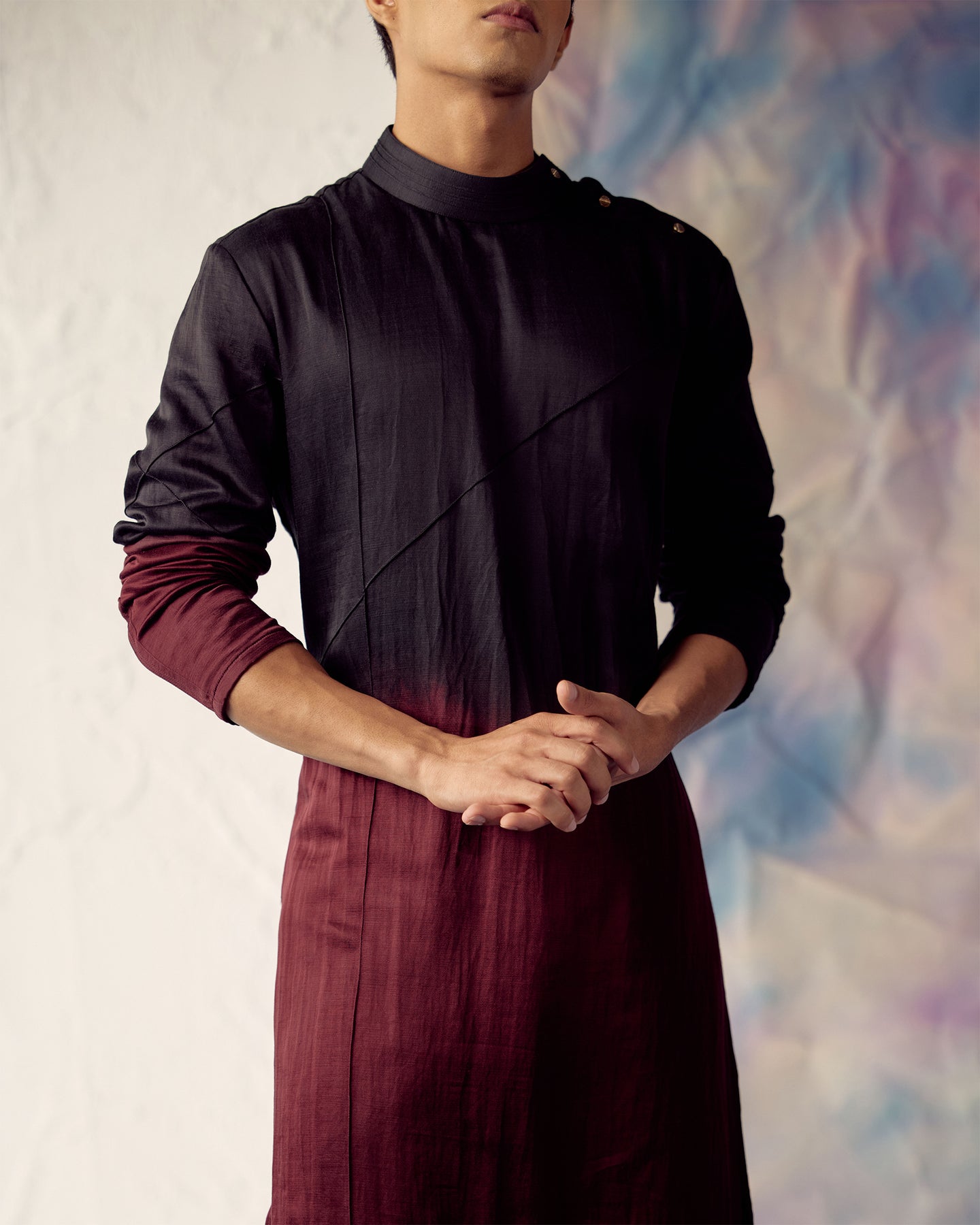 Wine Ombre Kurta set