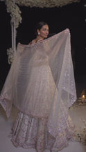 Load and play video in Gallery viewer, Cream Floral Lehenga Set
